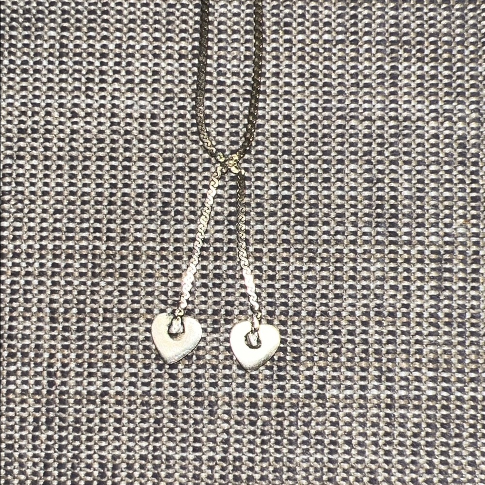 Vintage 1/20 GF 12K Serpentine Necklace w/Heart Charms 1970's - 1980's Dainty - Picture 4 of 6